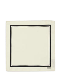Tom Ford Men Tonal Frame Silk Pocket Square