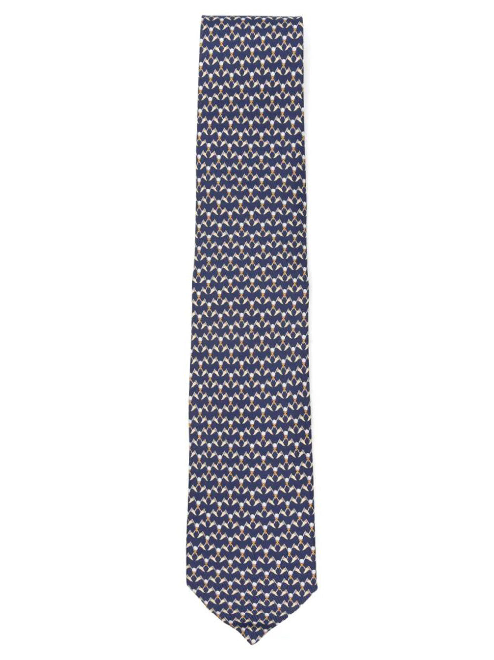 FERRAGAMO Club Print Silk Tie Women
