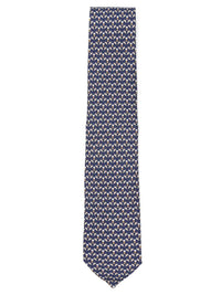 FERRAGAMO Club Print Silk Tie Women