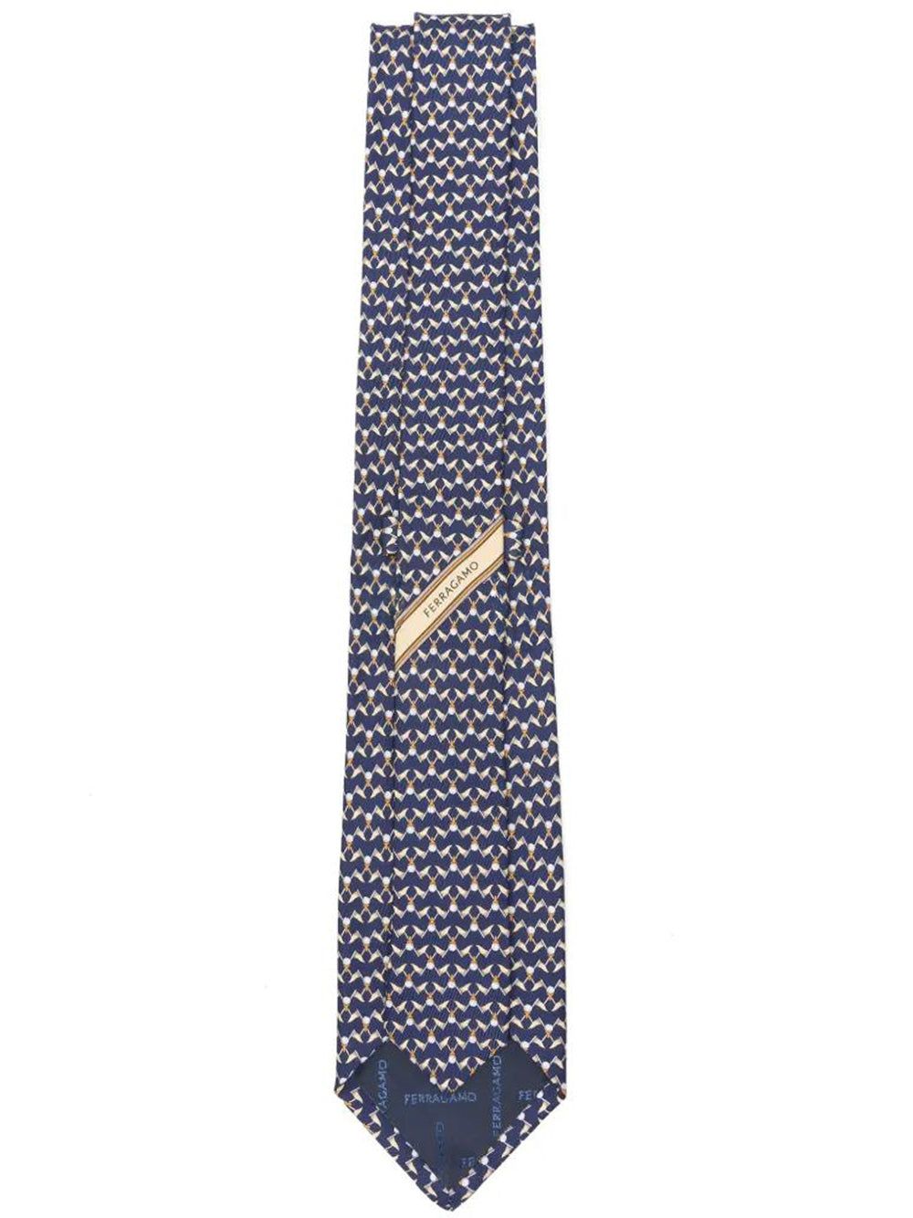 FERRAGAMO Club Print Silk Tie Women