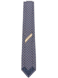 FERRAGAMO Club Print Silk Tie Women