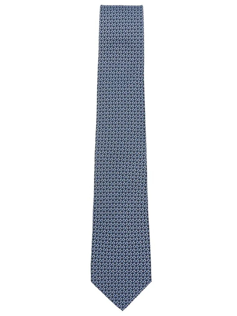 FERRAGAMO Gancini Square Print Silk Tie Women