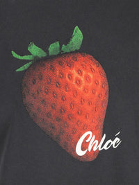 CHLOE Chloe Women Strawberry Print Cotton T-Shirt