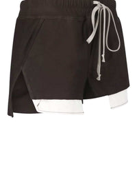 RICK OWENS Rick Owens Women Leather Shorts - Fog Boxers