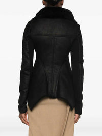 RICK OWENS Rick Owens Women Naska Asymmetric Jacket With Shearling Trim