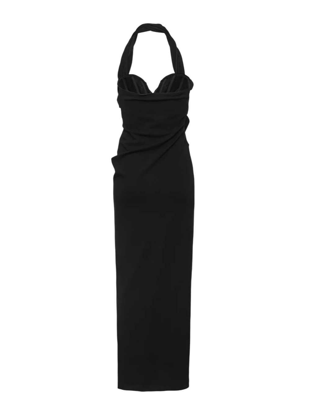 MAGDA BUTRYM Magda Butrym Women Draped Halter-Neck Dress With Black Corset