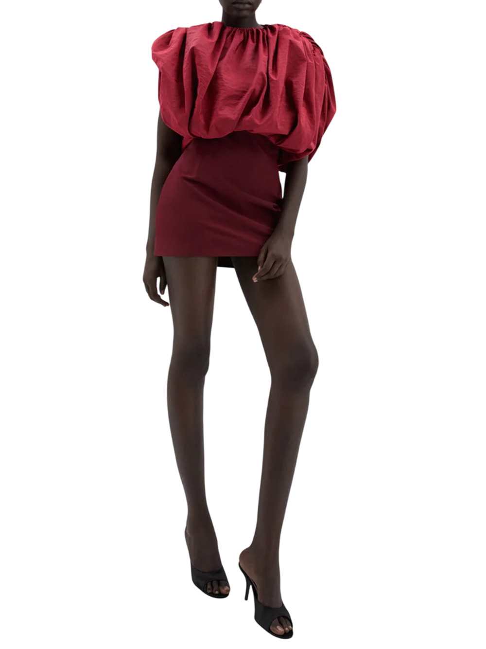 MAGDA BUTRYM Magda Butrym Women Red Mini Dress With Ruched Bodice
