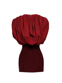 MAGDA BUTRYM Magda Butrym Women Red Mini Dress With Ruched Bodice
