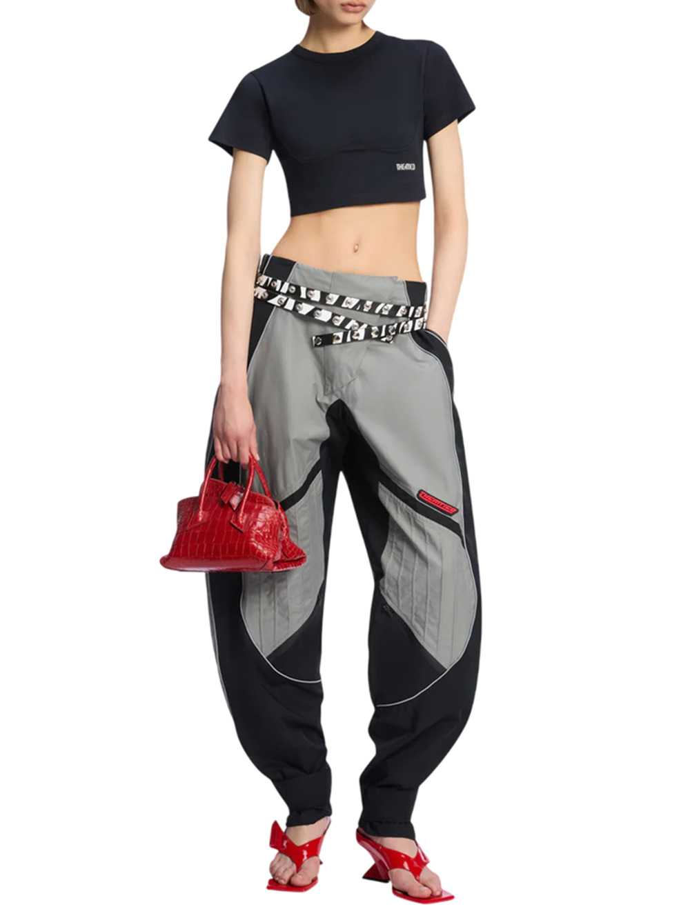 THE ATTICO The Attico Women Black And Gray Pants