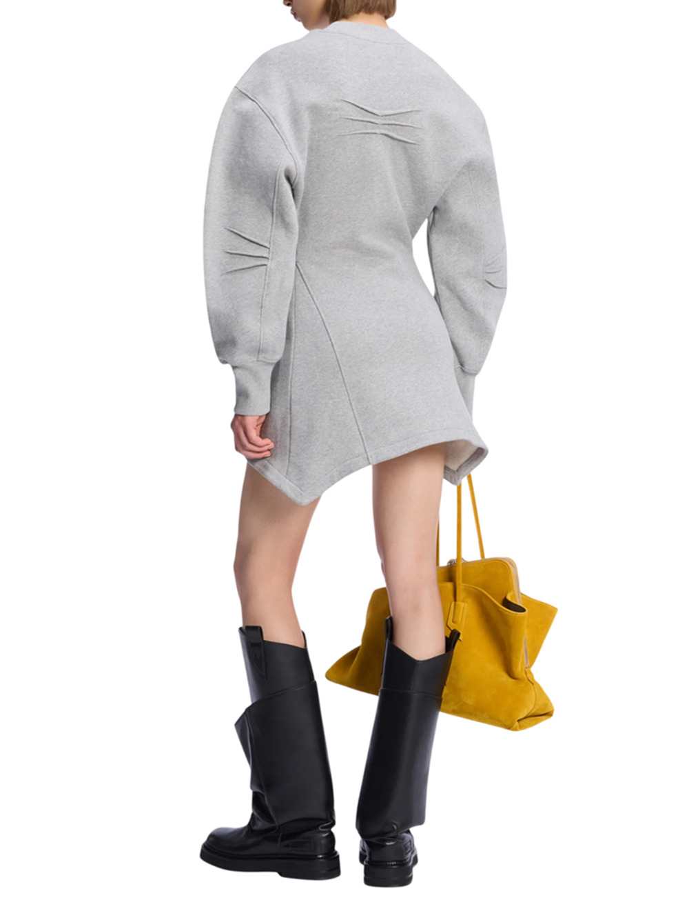The Attico Women Gray Heather Mini Dress