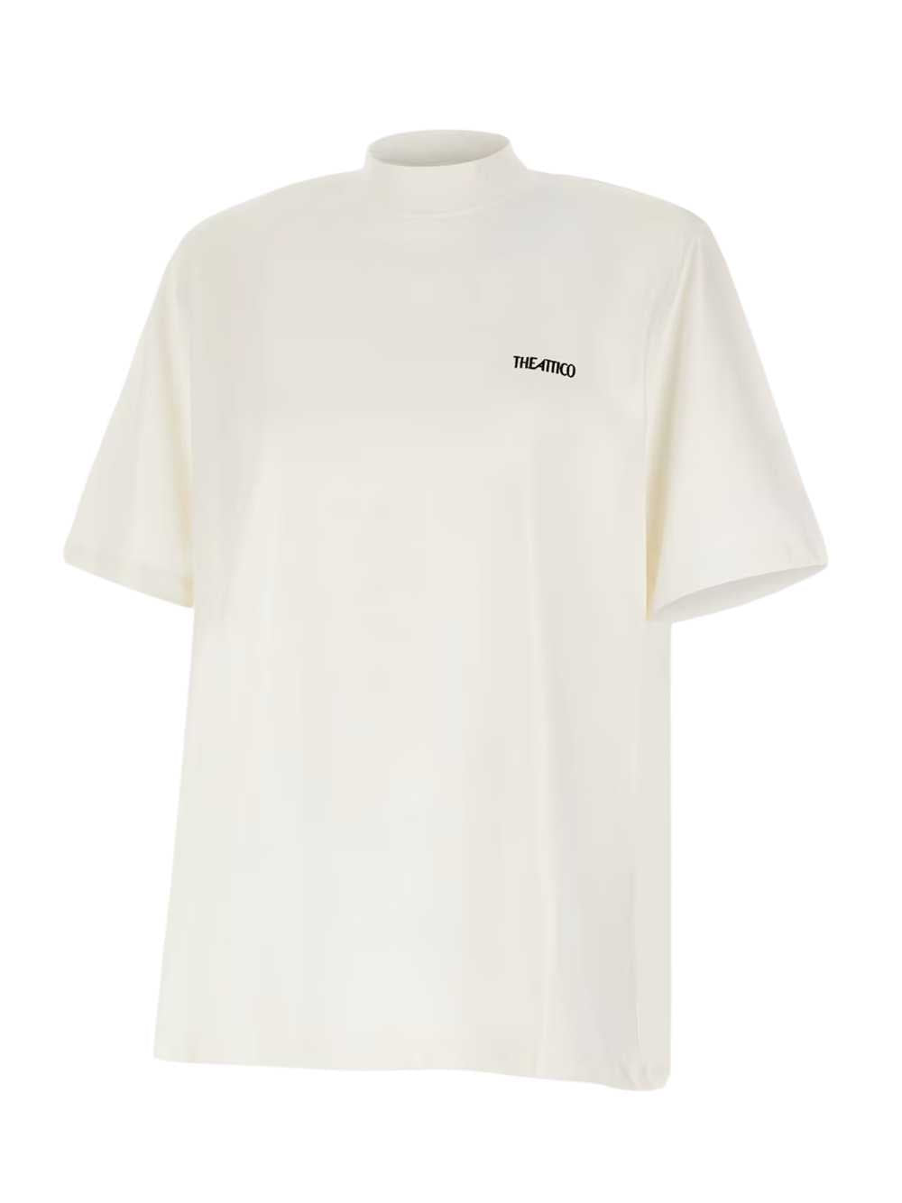 THE ATTICO The Attico Women High-Neck T-Shirt With Logo Print