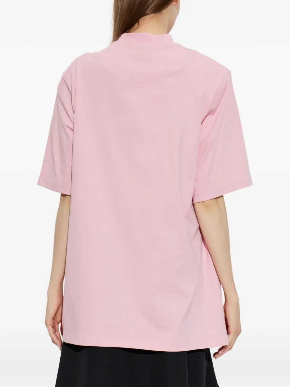 The Attico Women Logo-Print High-Neck T-Shirt