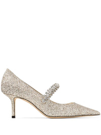 JIMMY CHOO Crystal Embellished Bing 65 Pumps In Glitter Fabric Women