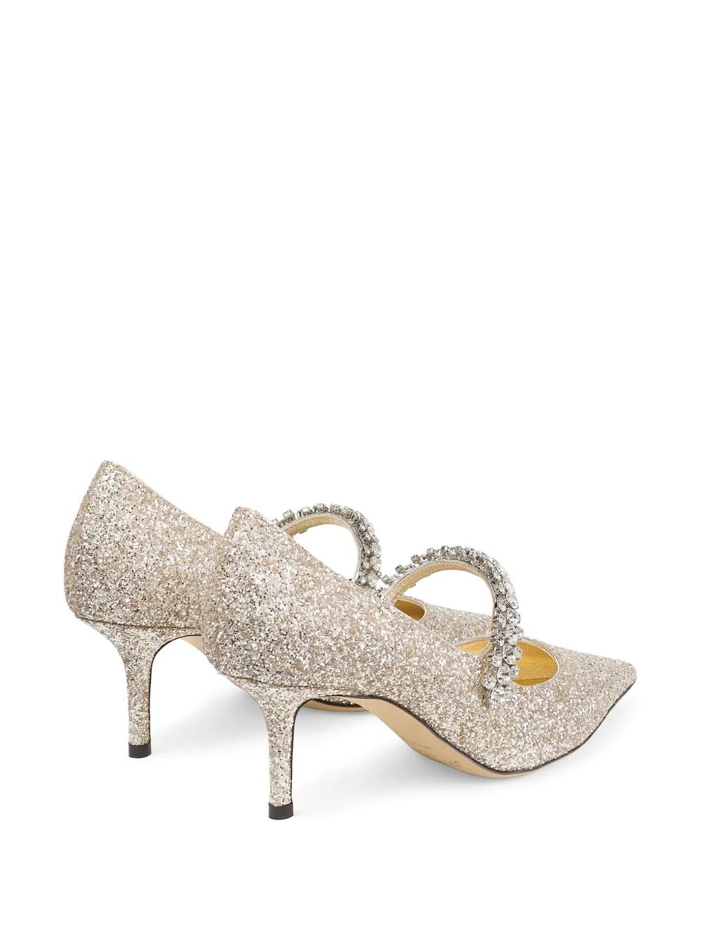 JIMMY CHOO Crystal Embellished Bing 65 Pumps In Glitter Fabric Women