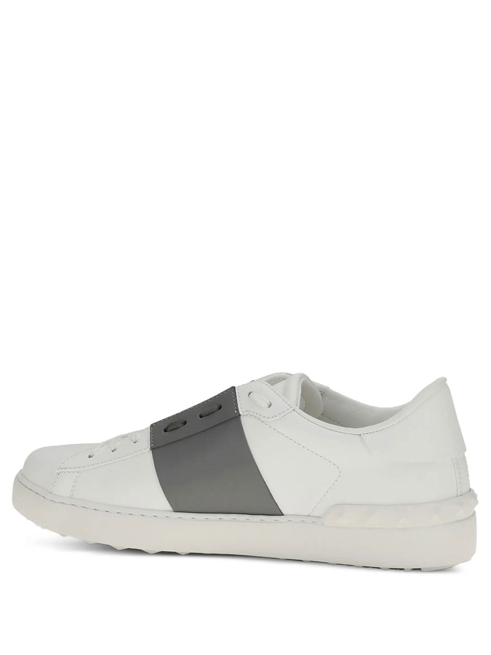 VALENTINO GARAVANI Open Leather Sneakers With Contrast Band And Stud Details Women
