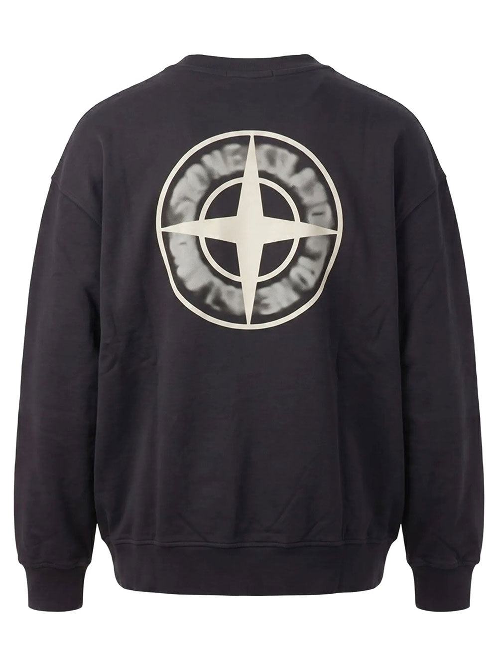 STONE ISLAND Oversized-Fit Crewneck Sweatshirt With `Blurred Compass` Print Women