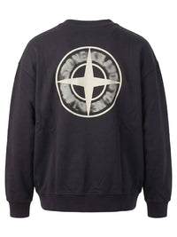 STONE ISLAND Oversized-Fit Crewneck Sweatshirt With `Blurred Compass` Print Women