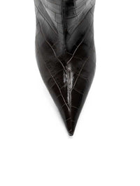 THE ATTICO The Attico Women Lea Knee-High Boots With A Pointed Toe And Crocodile-Effect Toe