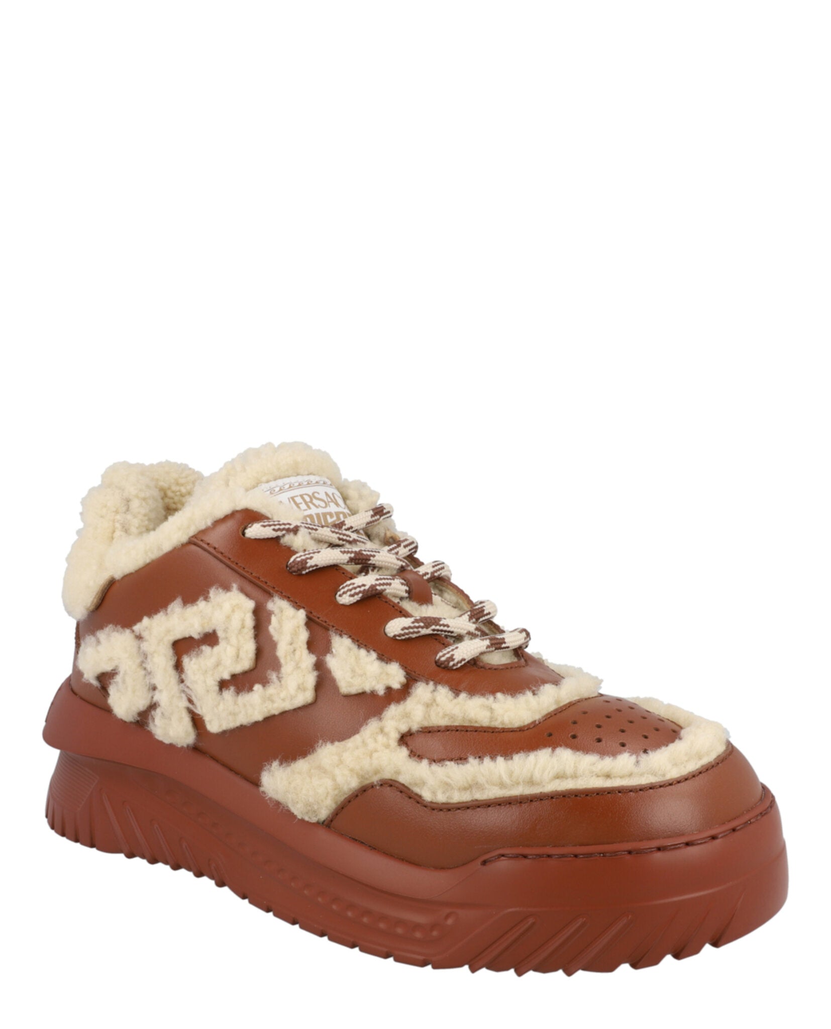 Versace Mens Odissea Shearling Sneakers