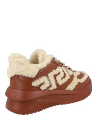Versace Mens Odissea Shearling Sneakers