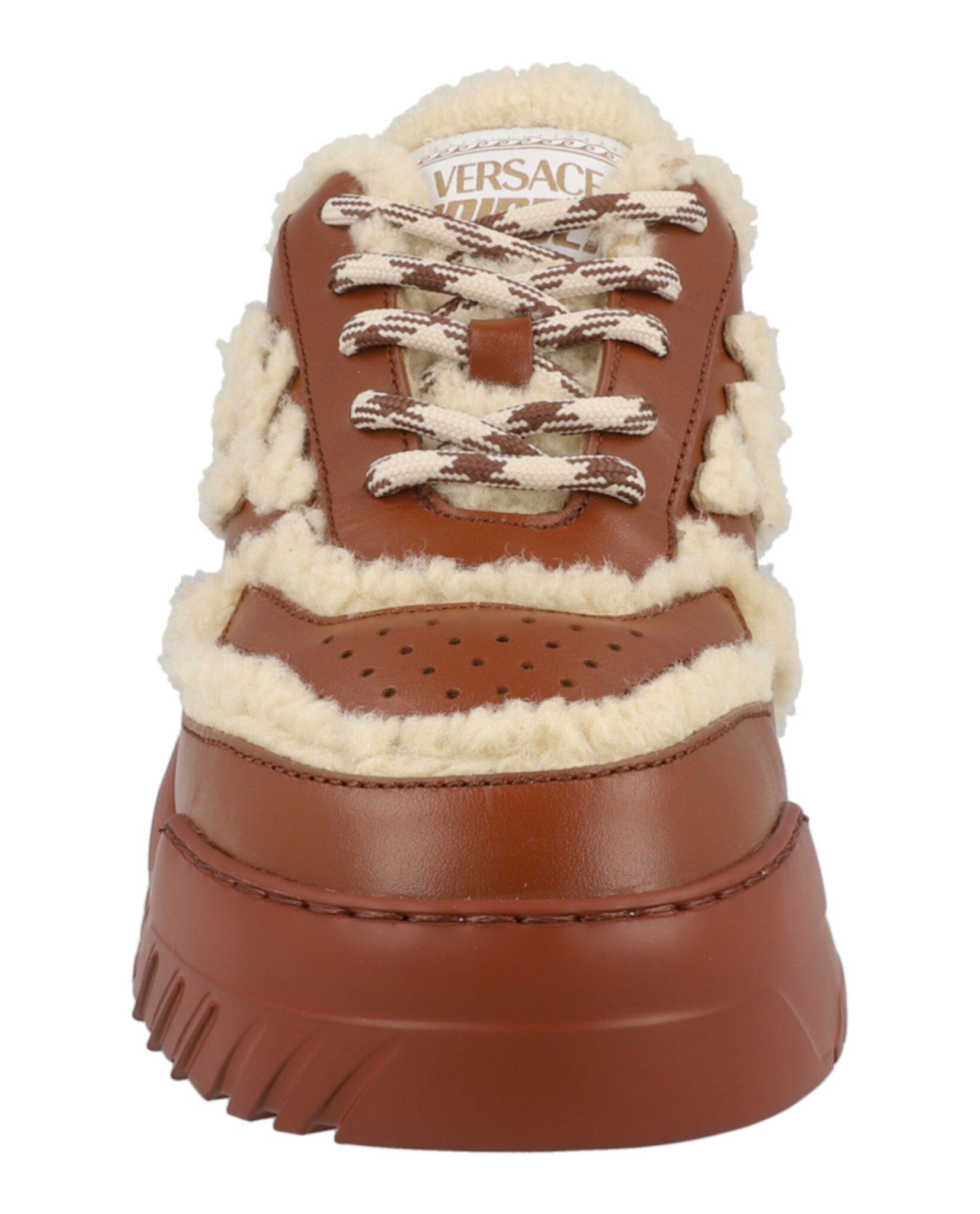 Versace Mens Odissea Shearling Sneakers