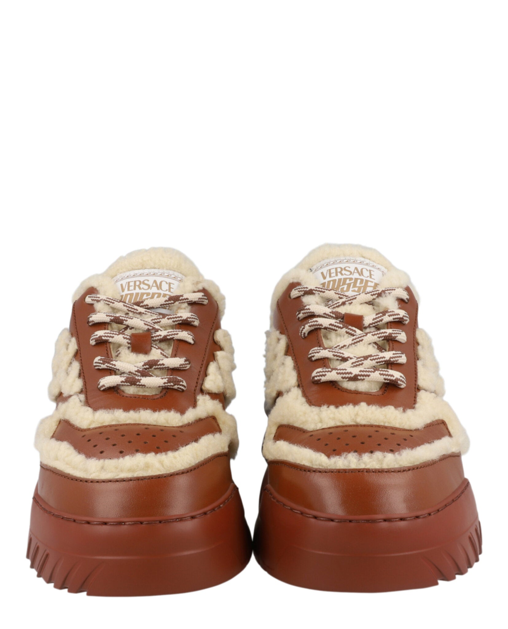 Versace Mens Odissea Shearling Sneakers