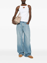 FENDI Fendi Women Fendi Ribs Top With Logo Embroidery