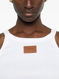FENDI Fendi Women Fendi Ribs Top With Logo Embroidery