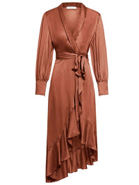 ZIMMERMANN Silk Wrap Midi Dress Women