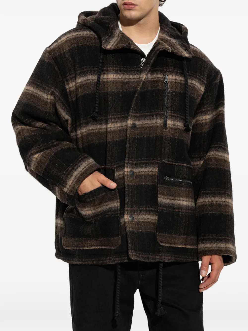 MARANT Marant Men Kiril Hooded Checked Jacket