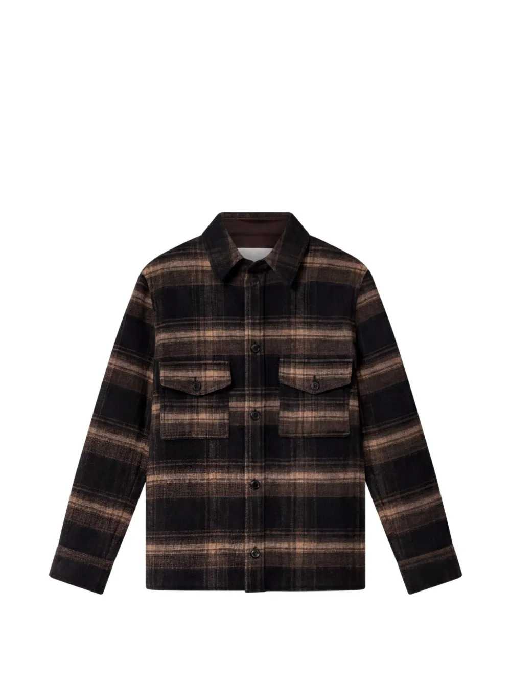 Marant Men Kervon Check Wool-Blend Overshirt