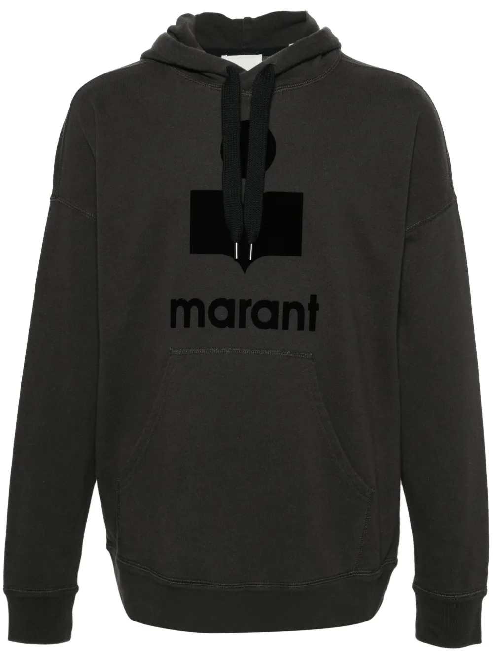 Marant Men Miley Flocked-Logo Hoodie