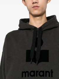 Marant Men Miley Flocked-Logo Hoodie