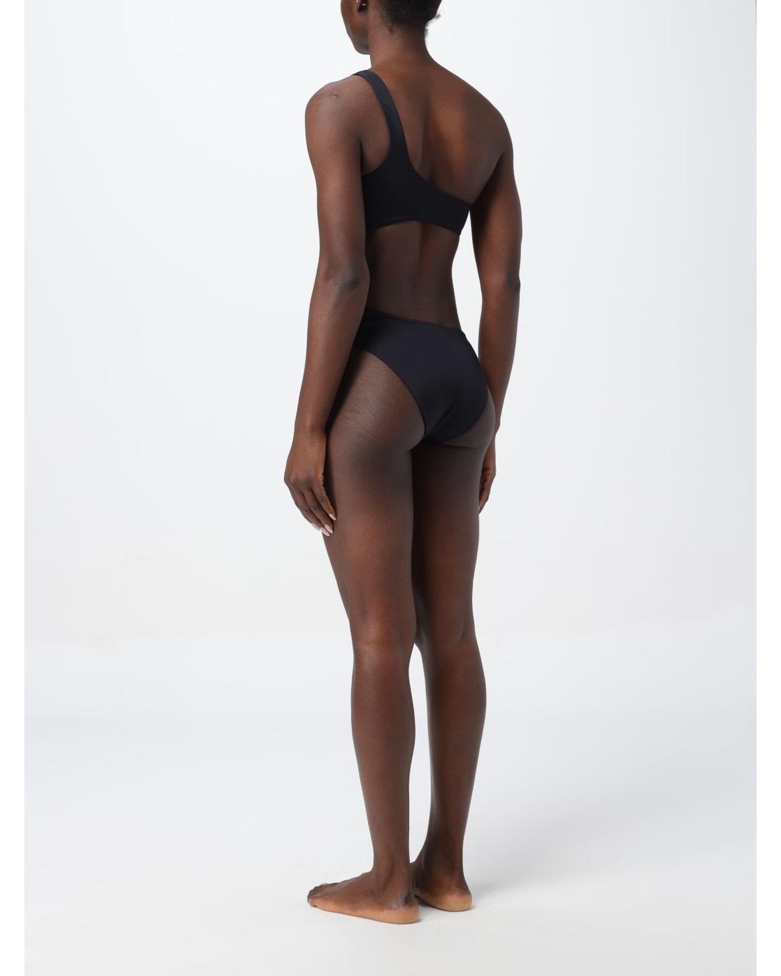 Versace OneShoulder CutOut Swimsuit Women Black Swimwear