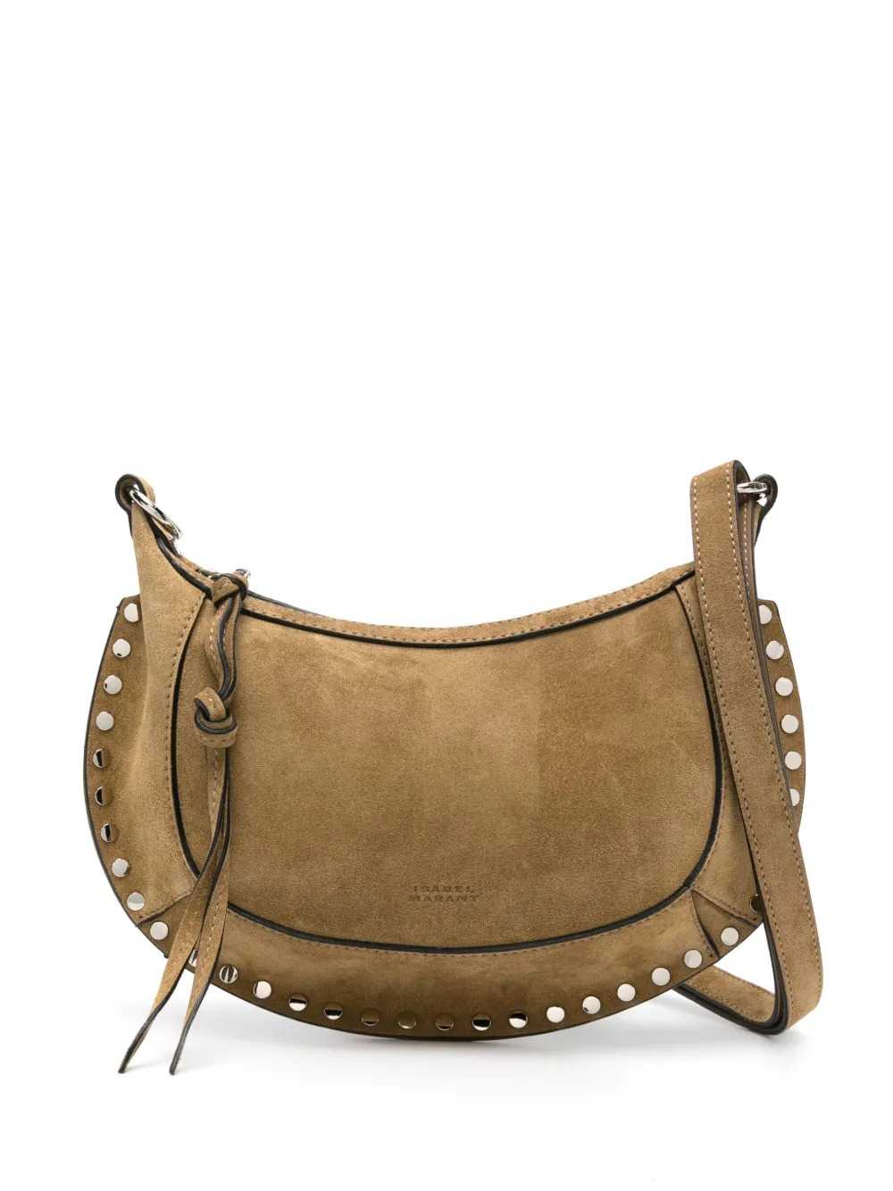 Marant Women Oskan Moon Shoulder Bag With Decorative Studs.