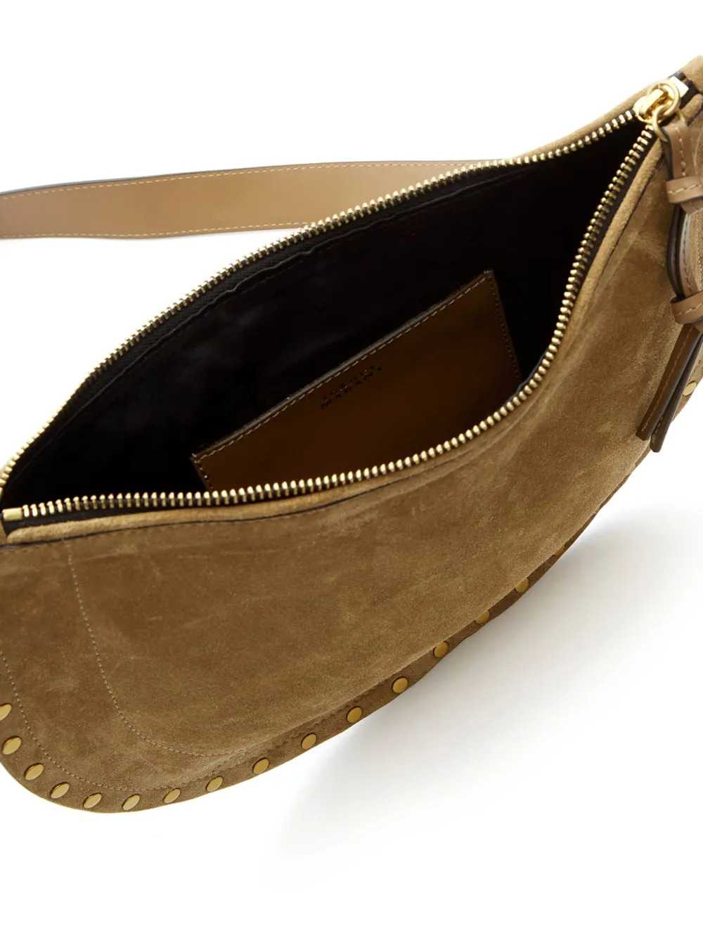 Marant Women Oskan Studded Suede Shoulder Bag.