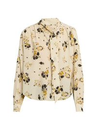 MARANT Marant Women Fedry Floral-Print Silk Blouse With Scarf-Style Neckline