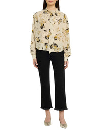 MARANT Marant Women Fedry Floral-Print Silk Blouse With Scarf-Style Neckline