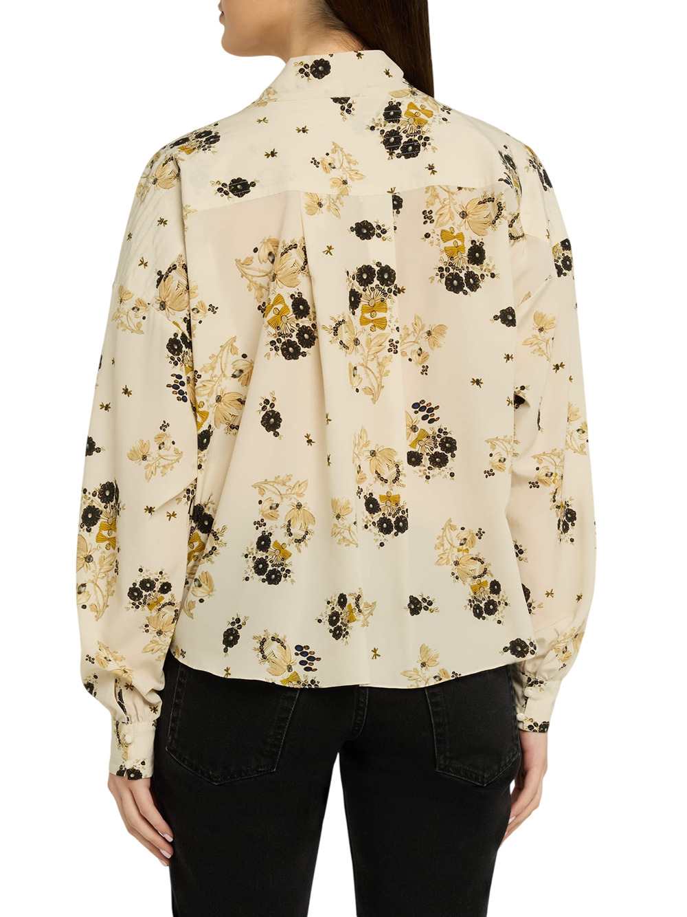 MARANT Marant Women Fedry Floral-Print Silk Blouse With Scarf-Style Neckline