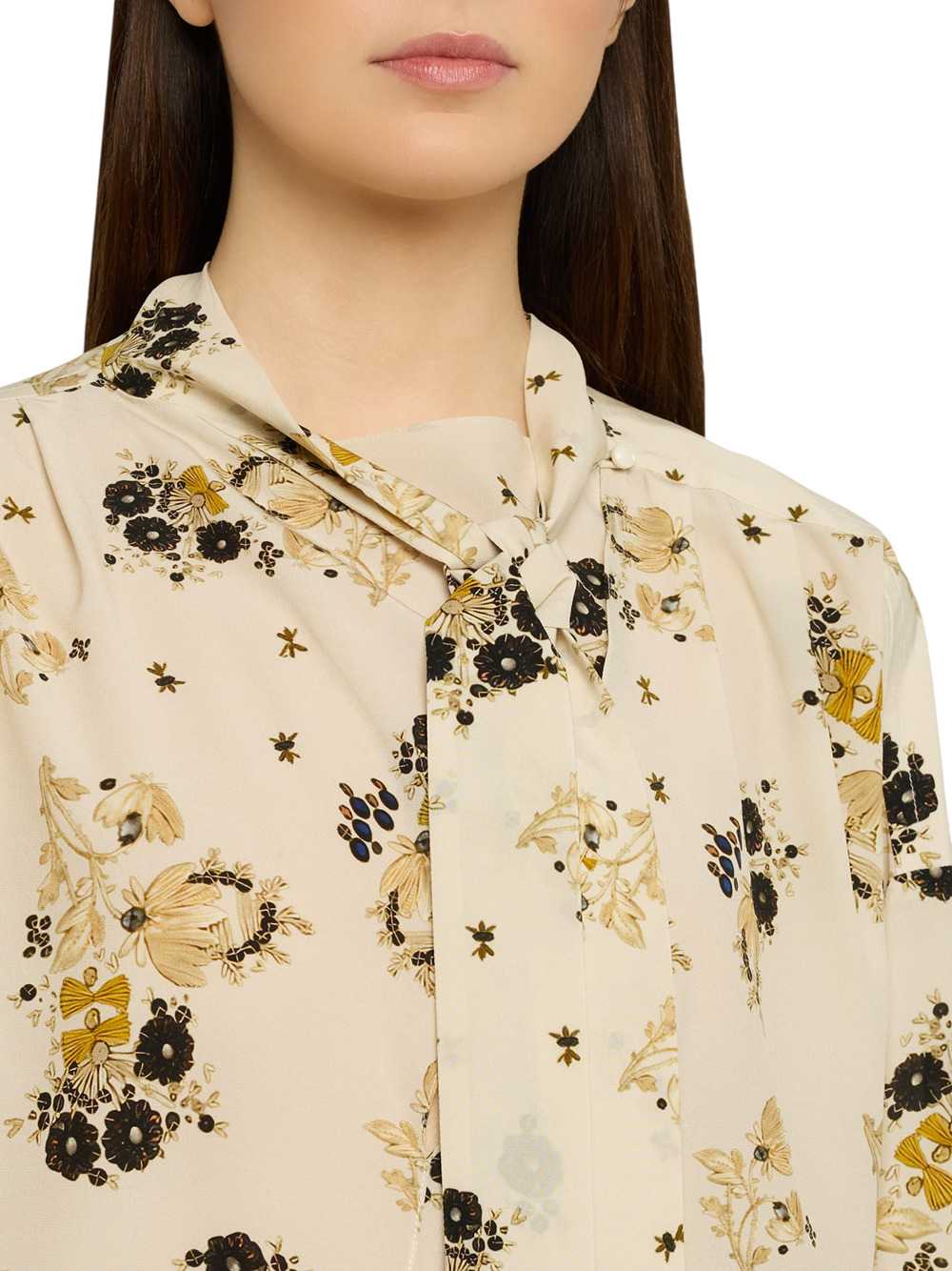 MARANT Marant Women Fedry Floral-Print Silk Blouse With Scarf-Style Neckline