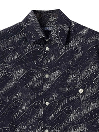 JACQUEMUS Jacquemus Men Rio Fish-Print Short-Sleeve Shirt
