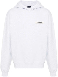 Jacquemus Men Grosgrain Logo-Appliqué Hoodie