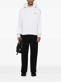 Jacquemus Men Grosgrain Logo-Appliqué Hoodie