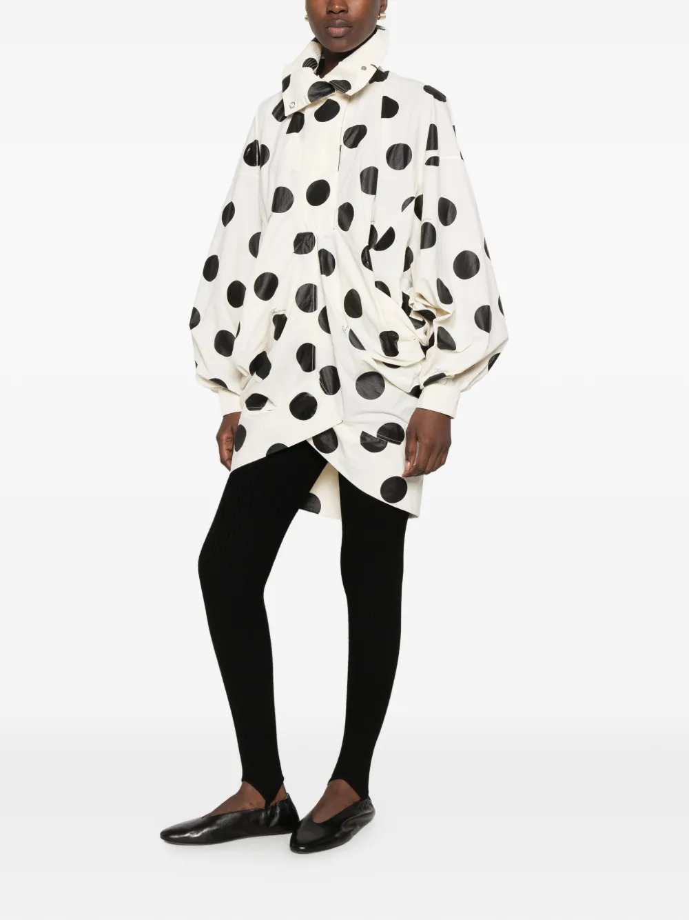 Jacquemus Women Polka-Dot Jacket With Cocoon Sleeves