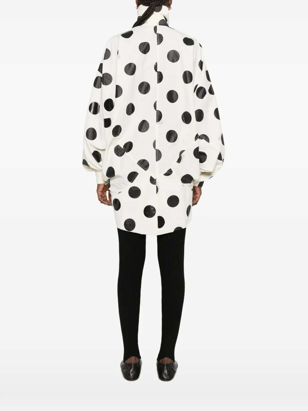 Jacquemus Women Polka-Dot Jacket With Cocoon Sleeves