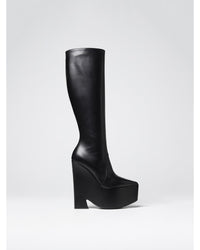 Versace Platform Wedge KneeHigh Boots Women Black
