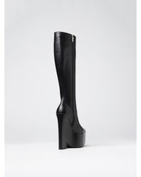 Versace Platform Wedge KneeHigh Boots Women Black