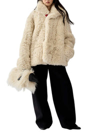 Jacquemus Women Shearling Pea Coat.