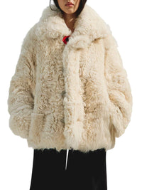 Jacquemus Women Shearling Pea Coat.