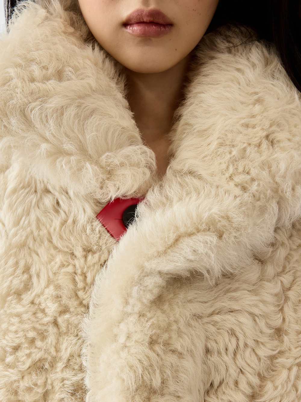 Jacquemus Women Shearling Pea Coat.